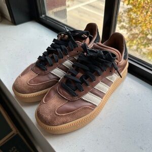 Adidas Samba XLG Brown and White Sneakers (Mens 7/Womens 8)